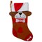 Northlight 17" Red and Brown "DOG" Embroidered Christmas Stocking with Cuff